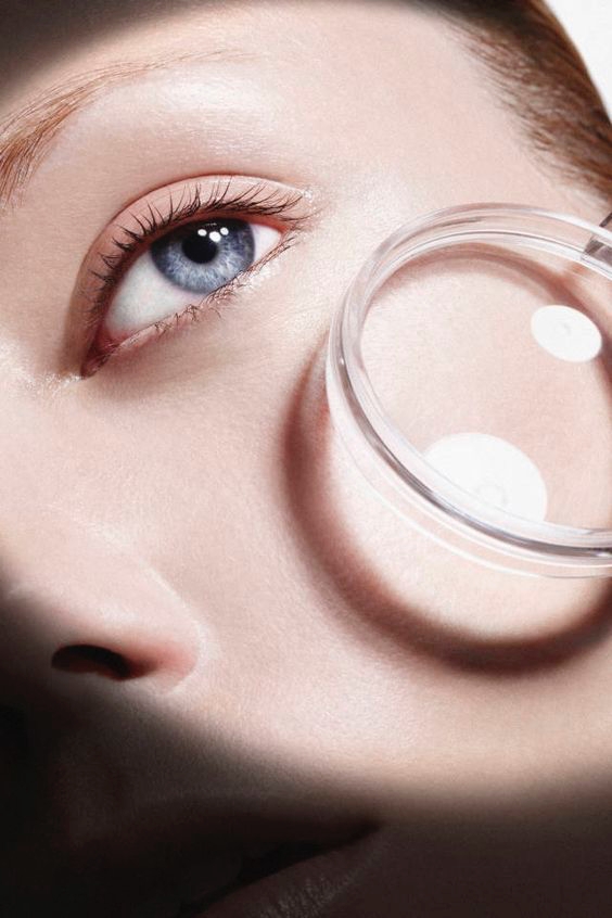Woman getting skin treatments